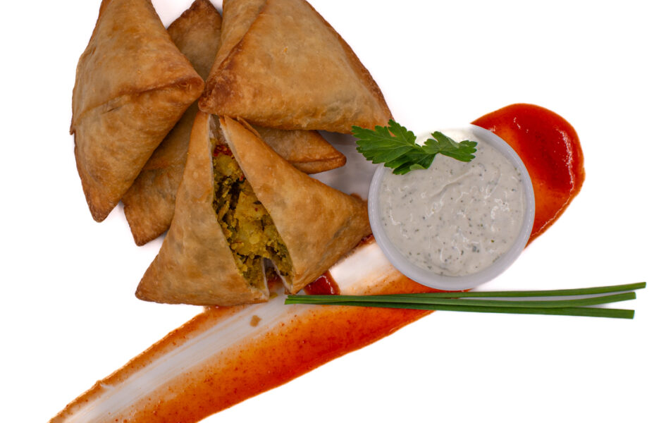 Spicy Indian vegetable samosa